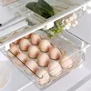 Garrafas de armazenamento 2pcs/lote plástico transparente ajustável recipientes de alimentos gaveta Organizador geladeira caixa de ovo frutas vegetais