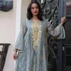 Abbigliamento etnico 2024 Eid Ramadan paillettes ricami Donne musulmani Abaya Maxi Dress Turchia Morocchina da sera Abito da sera Dubai Jalabiya