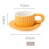 Cups Saucers Modern Simple Couple Ceramic Mug Coffee Cup Dish Set Office Large Handle Water Afternoon Tea