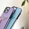 Lychee Textured Leather Feel Bezel Sticker Designer Phone Case For Iphone 15 14 13 12 11 Pro Max 15Pro Luxury Case Soft Cover