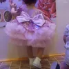 Fille robes bébé blush blush rose posen knee longueur fleuriers fleuring kid wead vintage première communion concours fête