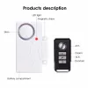 Detector Marlboze Wireless Door Window Entry Security ABS Remote Control Door Sensor Alarm Host Burglar Security System Home Protection