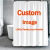 シャワーカーテンカーテンカスタムホームデコレーションバスDIYデザインバスルーム用のPOを印刷