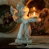 Kaarsenhouders retro Europese stijl Vintage Angel Tea Wax kandelaardecoratie Decoraties Cupid Garden Courtyard Grocery Pography Gallery