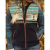 Dames retro etnische stijl zipper vest westelijk aztec vest