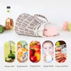 Storage Bags Portable Insulated Lunch Bag Outdoor Fashion Flamingo Cotton Linen Keep-Fresh Cooler Tote For Women Kids Breakfast