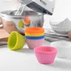 Backformen 6 Stcs Silikon Kuchenform Muffin Cupcake Formen DIY Dekoration Werkzeuge wiederverwendbare Geburtstagsfeier Hochzeitsdekorationen