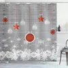 Douchegordijnen Fashion Curtain Christmas hangere sterren ornamenten sneeuwvlokpatroon waterdichte haakstof stof badkamer decoratie