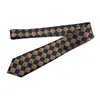 Bow Ties Luxury 8cm heren stropdas Plaid Checks voor man bruidegom bruin kleur jacquard geweven ascot formele zakelijke feestaccessoires