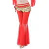 Stage Wear Belly Dance Mesh Flered Pants Costume Akcesoria Performance Prop sexy frędzle cekiny