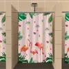 Rideaux de douche 180x180cm de salle de bain étanche en polyester rideau de rideau résistant perforé avec des crochets Flamingo Summer Fruit Modèle