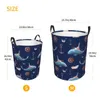 Borse per lavanderia cestino pieghevole per vestiti sporchi acquerello creativo pattern whale stoccaggio cesto per bambini organizzatore