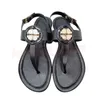 darmowe buty wysyłkowe Designerskie sandały płaskie slajdy sandale luksusowe luksusowe klapki klapki czarne białe różowe skórzane sandalen sandalen Sandale Sandale Sandali Sandals