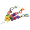 Autres fournitures d'oiseaux Parrot Mâcher jouet Pethinghing Birds Diversion Toys Sepak Takraw Ball Hanging Ball Rattan Color Balls