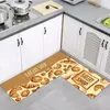 Tapetes 1pcs modernos minimalistas alimentos pão padrão tape de cozinha banheiro quarto corredor não deslizamento tapetes de piso de área de tapete de tapete decoração de casa de tapete