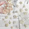 10pcs/lot Snowflake Flower Heart Drop Zircon Crystals Rhinestones Jewelry Nail Art Decorations Nails Accessories Charms Supplies 240401