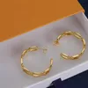Luxusdesigner 18K Gold Hoop Huggie Ohrringe Frauenmode einfache runde Ohrringe für Frauen Hochzeitsfeier Geburtstagsgeschenk Schmuck Schmuck