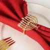 Parti Dekorasyonu 1/2pcs Yahudi Hanukkah Şamdan Altın Peçete Yüzük Serviette Tokalar Yemek Masası Chanukah Festivali Düğün Dekoratio