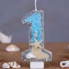 Forniture per feste Numero di compleanno Candele Summer Beach Starfish Cake Decoration Accessori