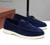 Casual schoenen 2024 Suede flat man slip op loafers lederen franje decor causale zomerwandeling muilezels lente vrouwen