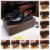 2023 Top Mens Loafers 디자이너 드레스 신발 진짜 가죽 남성 패션 사무실 작업 공식 브랜드 파티 결혼식 플랫 신발 큰 크기 38-46