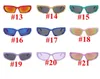 Neue Wrap um Sonnenbrillen Frauen Männer Brand Design Mirror Sport Vintage Sonnenbrillen Männer Fahren Brillen Schatten Brillenbrillen 21 Farben 20pcs