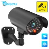 Kameror utomhus falsk kamera röd LED -ljus monitor säkerhet simulering dummy kamera cctv övervakningskula inomhus kamera
