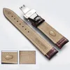 Watch Bands Genuine Leather Strap With Wooden Box Band Butterfly Clasp Bracelet 18mm 20mm 22mm 24mm Wrist BandWatch Accessories