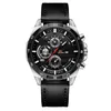 Relógio de quartzo multifuncional de relógios multifuncionais com estilo esportivo Six Six Sixel Needle 46mm Men Black Men Black Men Box Caixa