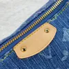 Designer Tote handbag Mini size Denim Blue Canvas Bag small size Top Handle Bag Lady Tote Luxury New Fashion women Crossbody Zipper Shouler Purses