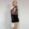 Dames retro etnische stijl zipper vest westelijk aztec vest