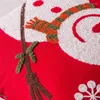 Pillow Christmas Decorative Throw Case 45x45cm couvercle de canapé embroriqué