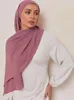 Högkvalitativ satin chiffon hijab halsduk för kvinnor turban opacification halsdukar sjal huvudduk huvudband bandana hijabs för kvinna 240327