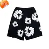 Europese en Amerikaanse modemerk Denims tranen casual losse High Street Hip-Hop Foam Kapok Set Sanitaire shorts