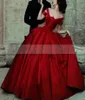 Robes de soirée Red Formal Dubai 2019 Nouvelles robes de bal sur les manches à capuche courte des épaules de style arabe de style arabe robes de bal 2980610