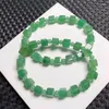 Link Bracelets 7MM Natural Green Aventurine Cube Bracelet Crystal Reiki Healing Stone Fashion Jewelry Gifting Gift For Women 1pcs