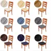 Couvriers de chaise amovible Washable Seat Dining Imperproofl El Colors Room Room Cover Elastic Spandex Home 13Solid for Cushion