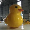 6mh (20 pieds) avec du ventilateur Balle de canard en caoutchouc gonflable Ballon géant des canards jaunes Modèle de dessin animé scellé à air pour la promotion