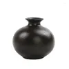 Vasos Modernos vaso de cerâmica preta mini ornamentos de chá pequeno de chá