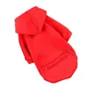 Dog Apparel Pet Hoodie Lightweight Warm Stylish Solid Color With Back Pocket For Puppy