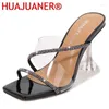 Sandals Transparent PVC Slippers Crystal Cup High-heeled Sexy Casual Shoes Plus Size 35-43 44 45 46 Women Open Toe