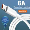 6A Super Fast Charge USB C Tipo-C Cavo per Samsung Xiaomi 13 Huawei Nova 8 Magic 5 Redmi Honor Android 66W Cavo di ricarica rapida