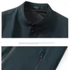 Men's Jackets Performance Pilot Jacket Stand Collar Solid Color Business Coat Daily Wear Office Clothes Anti-Wrinkle Spring 2024