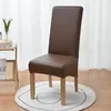 Couvre-chaise Couvre élastique table à manger Pu fauteuil