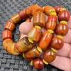 Strand Warring State Rouge comme une pluie droite Agate Plem Perles Bracelet Artisanat Jade