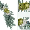 Decorative Flowers XD-Wedding Atmosphere Welcome Layout Design Wall-Mounted Simulation Rose Willow Lintel Decoration