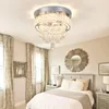 Lautres de plafond Frixchur Round Crystal Chandelier LAMPE LED LED moderne pour chambre à coucher couloir
