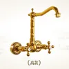 Bathroom Sink Faucets Gold All-copper Bathtub Faucet European Style Shower Simple Cold And