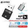 Adapter Ayino USB Dongle Bluetooth 5.2 Audio -Sender 24bit 96 kHz mit MIC LL HD adaptiver Latenz -Wireless OTG Typec Adapter