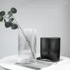 Vasi Vasi Nordic Little Daisy Stripe Glass Combinazione Disposizione floreale Frutta Luce di lusso Decorazione Home Decorazione idroponica